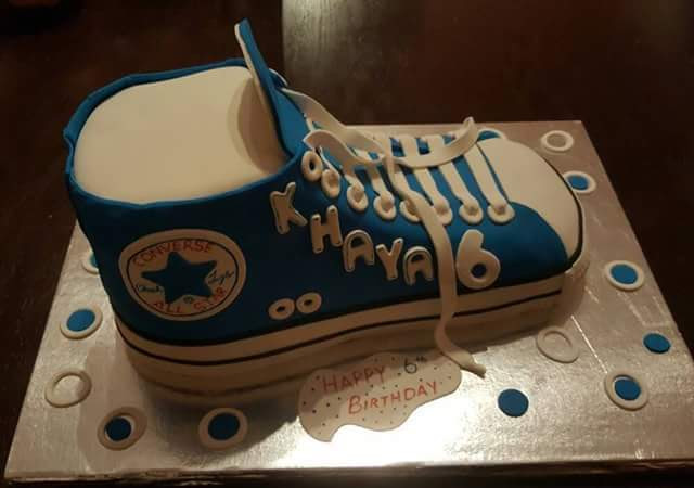 Blue Converse High-Top Cake